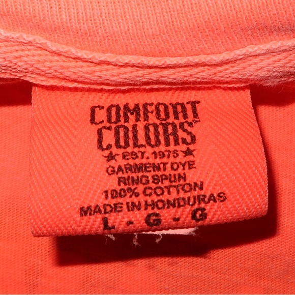 LANY Comfort Colors Fluorescent Orange Concert Tour Long Sleeve T-shirt - Picture 8 of 8
